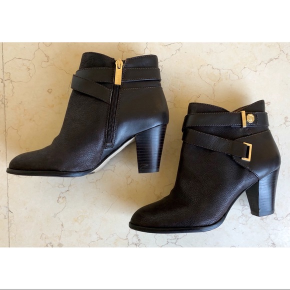 Louise et Cie Lo Ranier Brown Truffle Leather Heeled Booties/ Ankle Boots - Picture 11 of 17